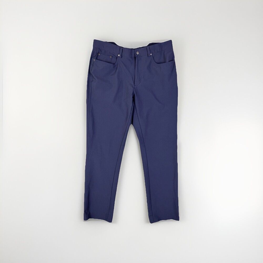 Greg Norman Blue Cuffed Stretch Dress Pants Men’s 34 x 30 Polyester/Spandex